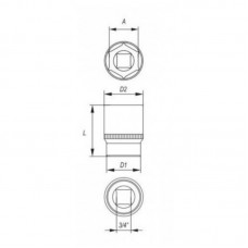 TOPMASTER Cheie tubulara hexagonala de impact 30 m..